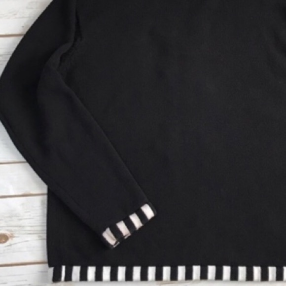 CHRISTMAS Vintage Sweater Black Sweater appliqué - Picture 5 of 7